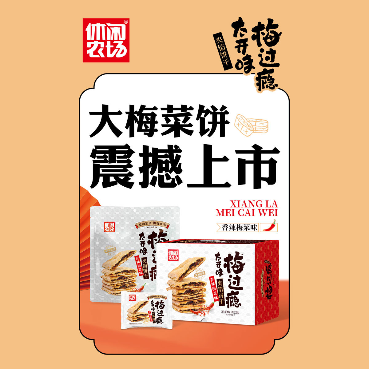 方形梅菜饼干 香辣梅菜